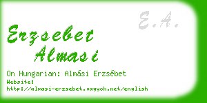 erzsebet almasi business card