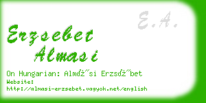 erzsebet almasi business card